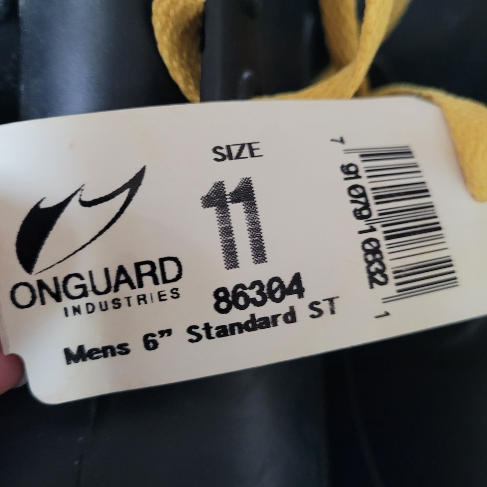 Onguard 86304 Men's 6" PVC Steel Toe Work Boots Black NWT Size 11 - Picture 4 of 10